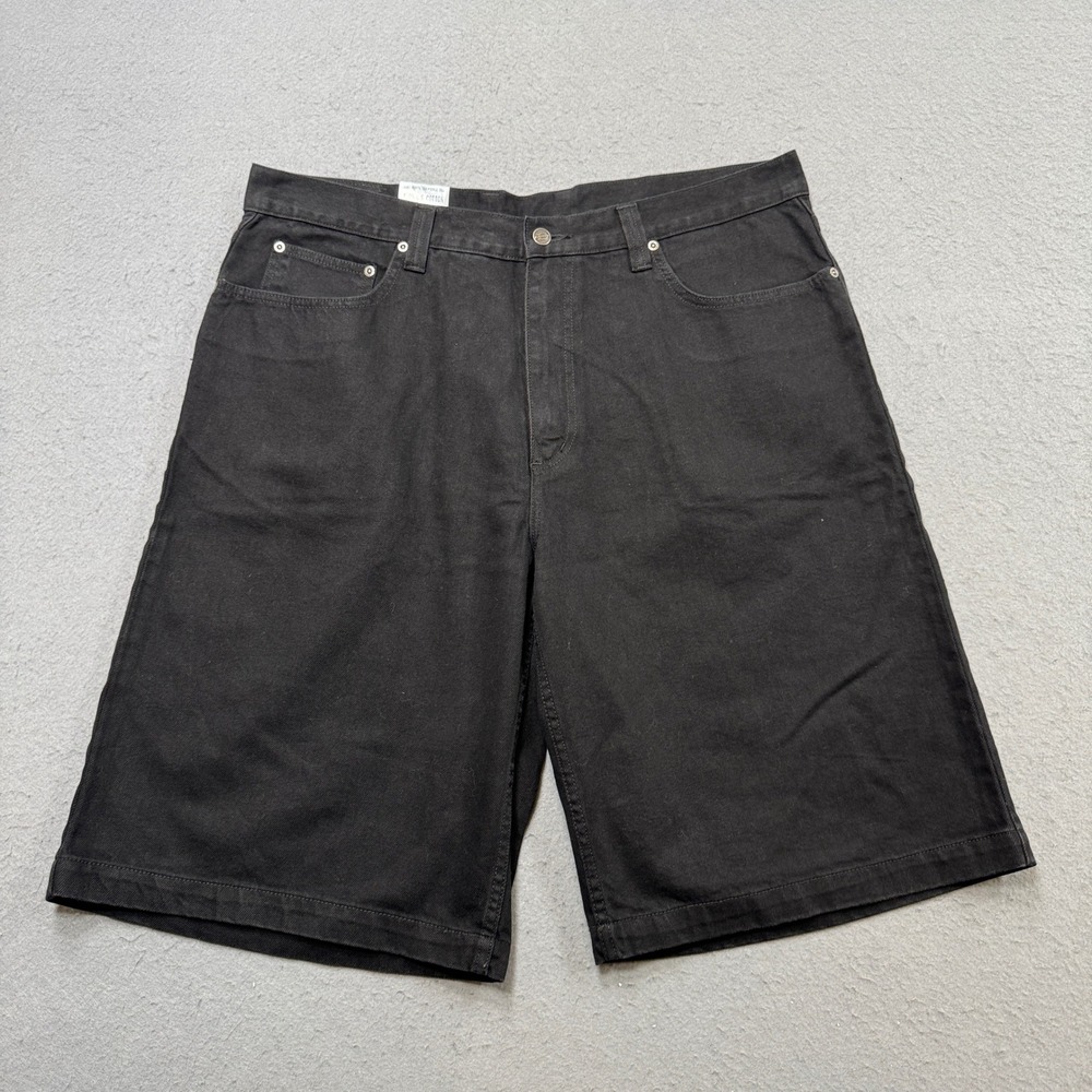 NEW Dickies Shorts Men's 40 Black Denim Big Shot Relaxed Cotton Utility Skater